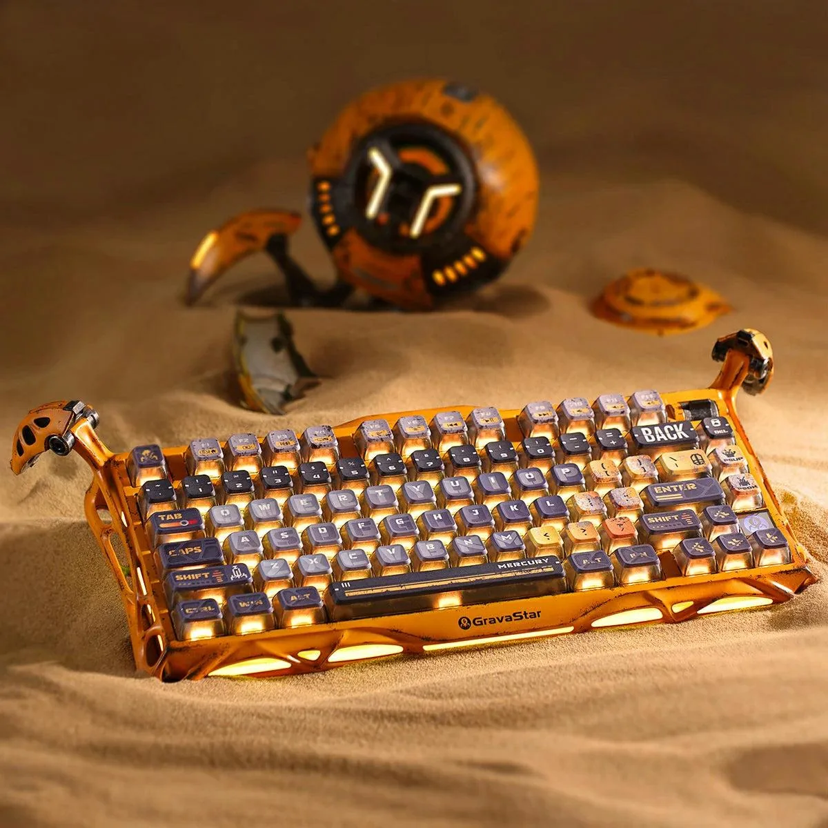 GravaStar GravaStar Mercury K1 Pro 75% Wireless Gaming Keyboard Yellow — product photo