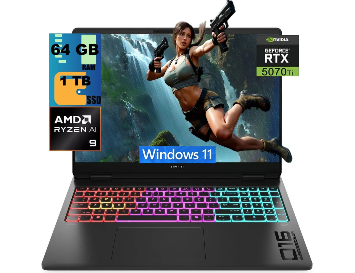 Black HP Omen 16 Raider gaming laptop closed lid matte finish
