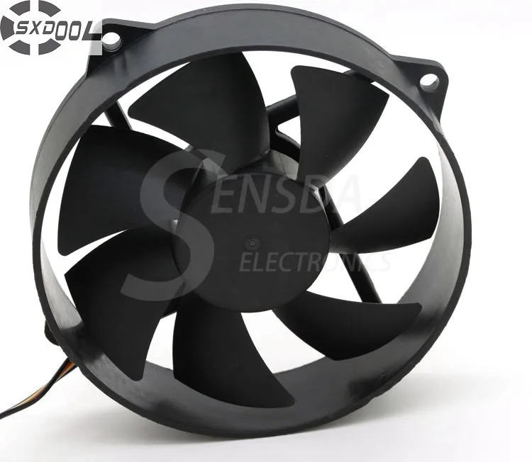 Square black 90mm CPU cooler with 4-pin cable