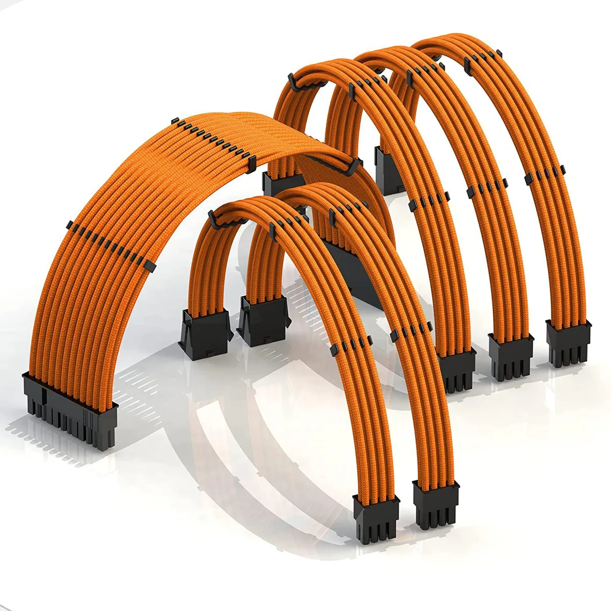 myVolts myVolts 30cm PSU Cable Extension Kit Orange 24-Pin 2x CPU 3x GPU 18AWG 17 colors — fotografija proizvoda