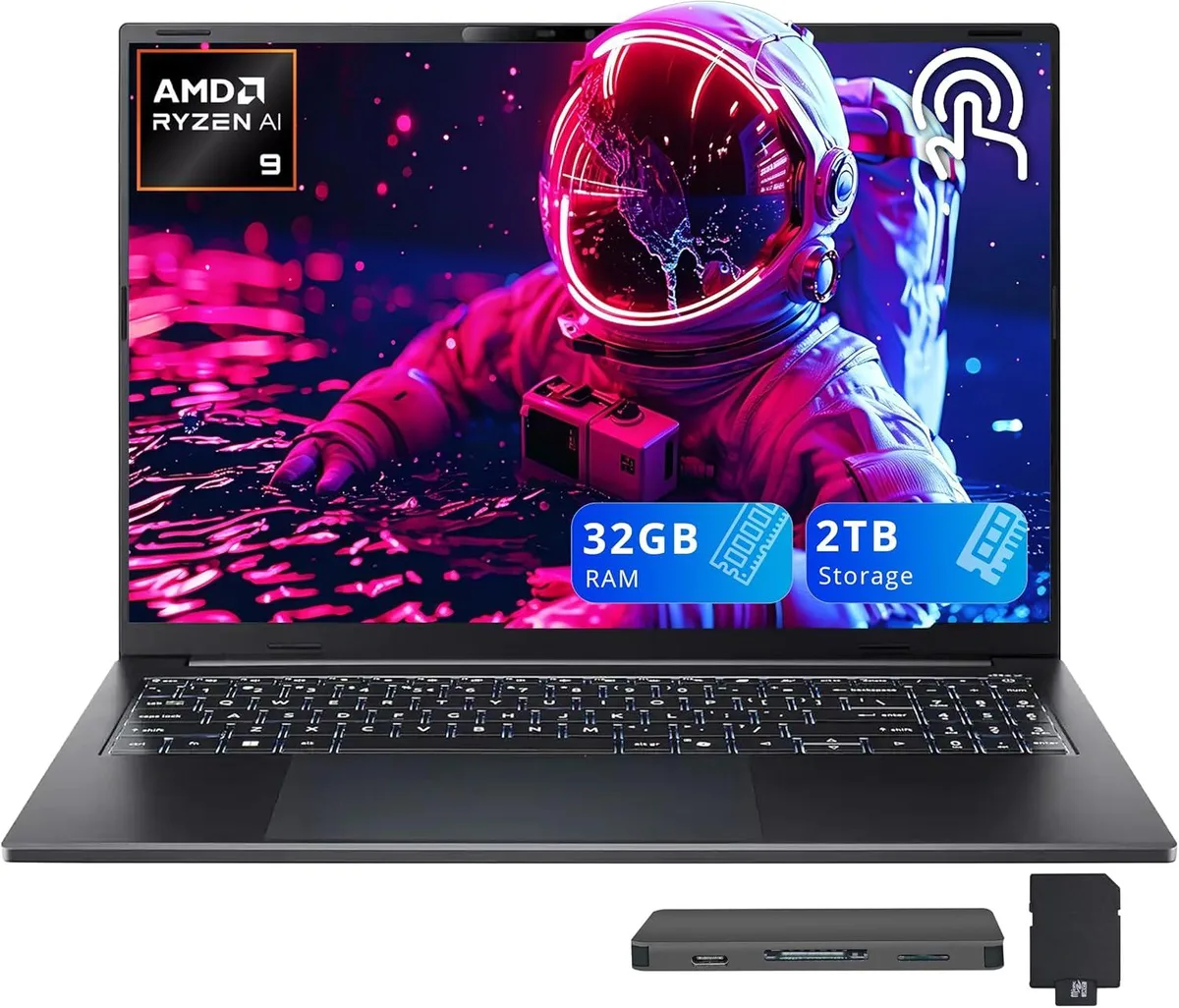 Acer America Acer Swift Go 16 AI 16" Touch Business Laptop Ryzen AI 9 465 32GB DDR5 1TB SSD 1TB Dock Black — صورة المنتج