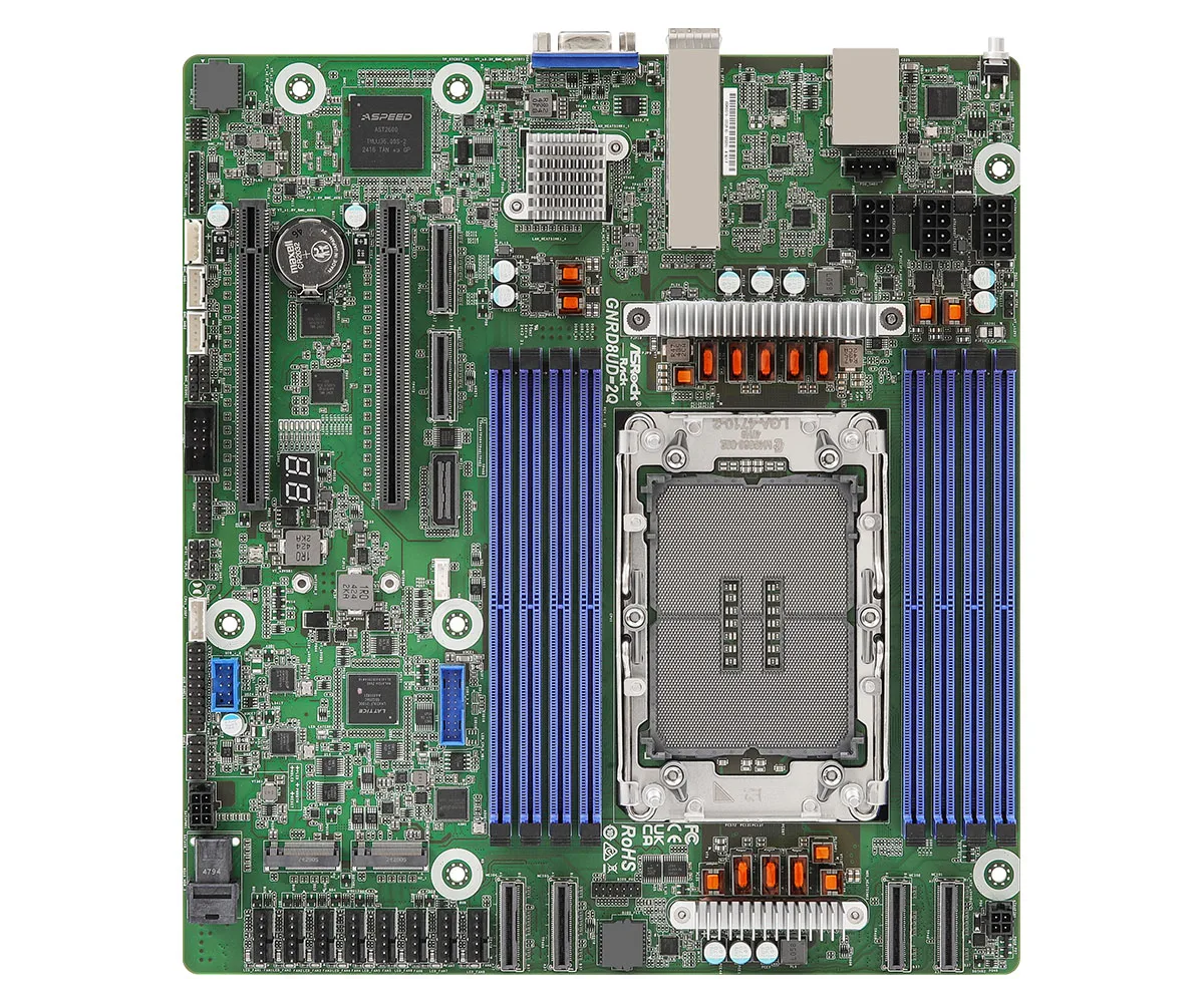 ASRock Rack ASRock Rack GNRD8UD-2Q server motherboard 1 TB DDR5 6400 25 Gbps LAN — ürün fotoğrafı