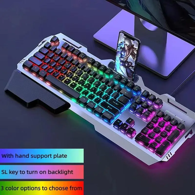 Corn Electronics Corn Electronics Gaming Keyboard Grey 104 Keys 1.5 m Cable — toote foto