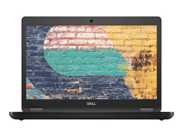 Black Dell Latitude 7490 laptop closed lid 14 inch screen matte finish