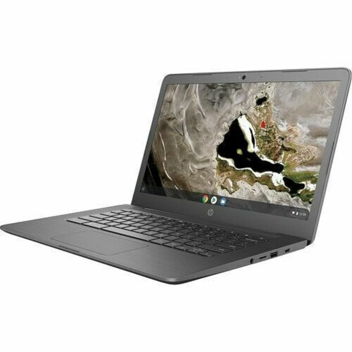 Silver 11.6 inch laptop with matte screen and webcam