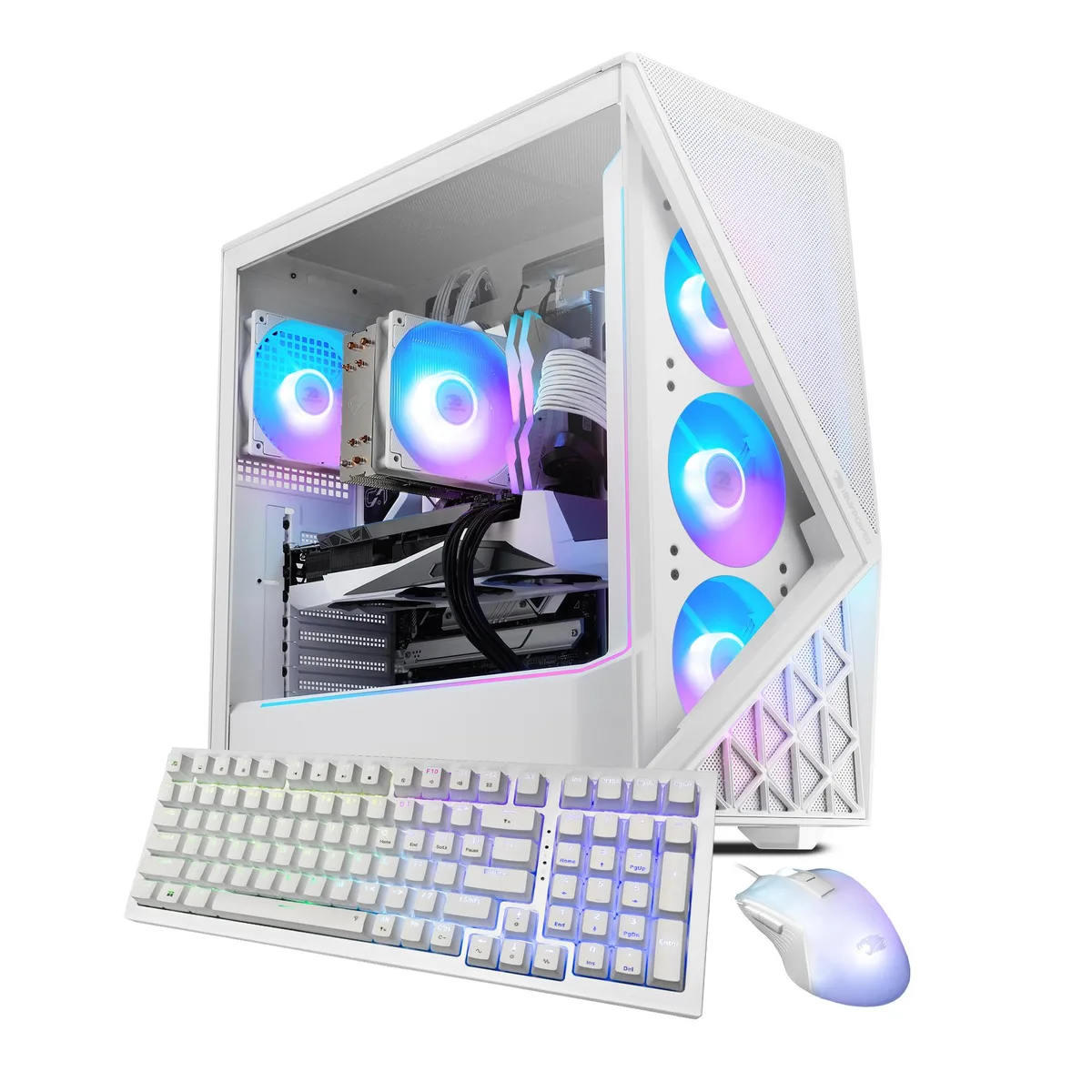 iBUYPOWER iBUYPOWER SWI7N56T01 gaming PC Intel Core Ultra 7 265F RTX 5060Ti 8GB 32GB DDR5 2TB NVMe White — fotografia produktu