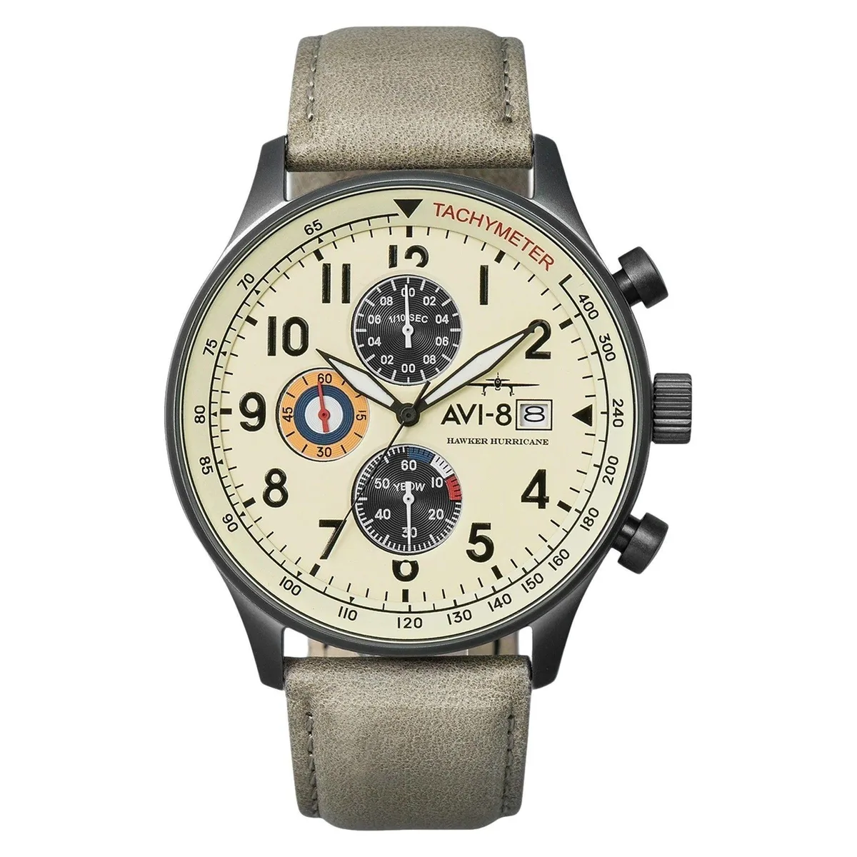 AVI-8 AVI-8 Hawker Hurricane Chronograph Cream Dial Quartz Watch AV-4011-0C — fotografia produsului