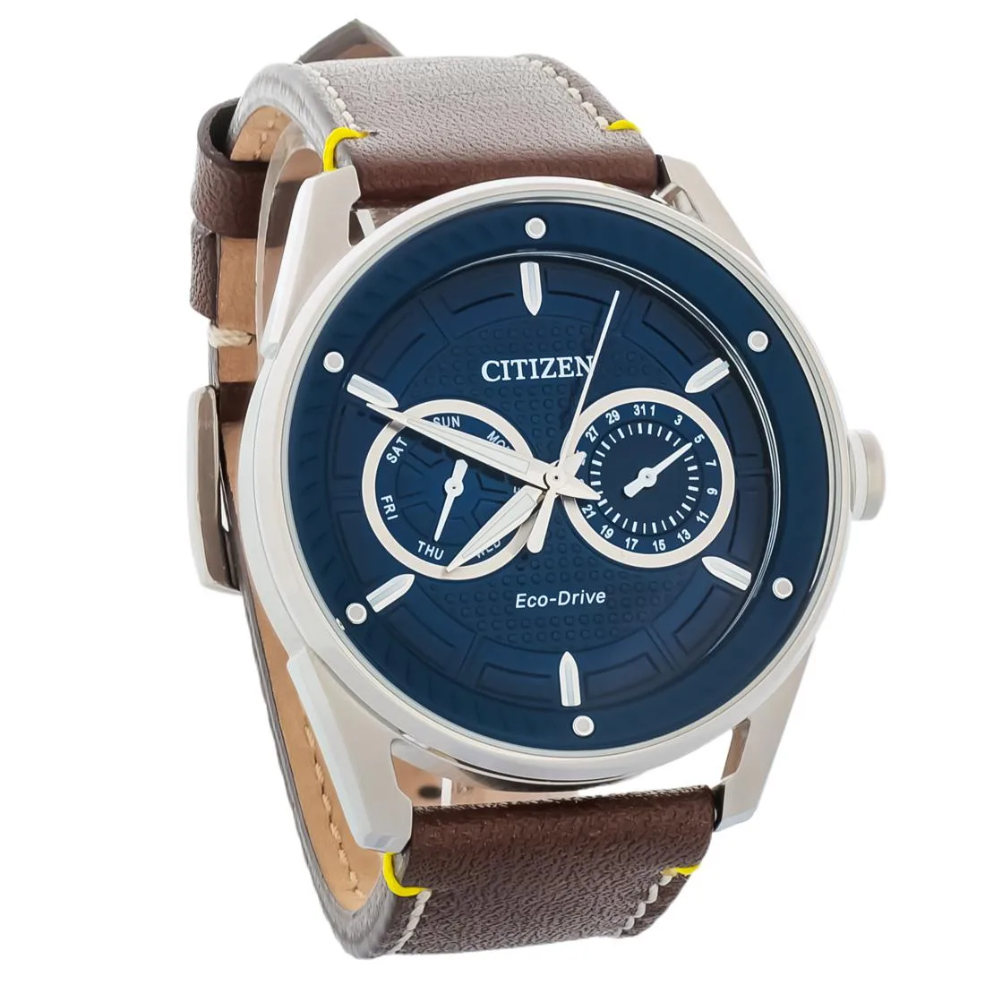Citizen Citizen Drive CTO BU4020-01L Solar Watch 42mm Blue Dial Brown Leather — product photo
