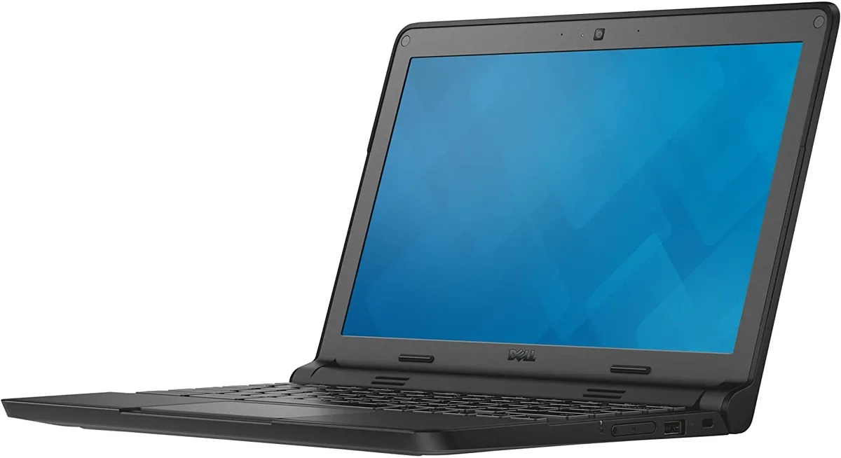 Black Dell 11 Chromebook laptop, 11.6 inch non-touch screen