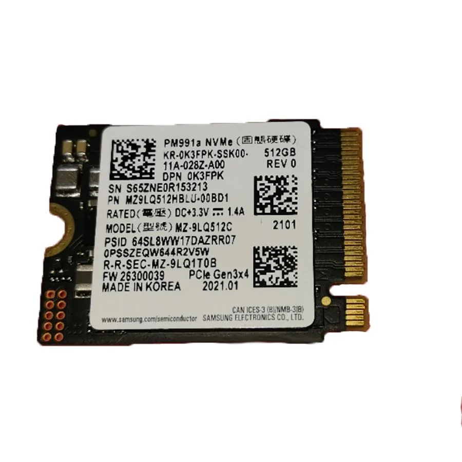 FYUU FYUU PM991a M.2 2230 512G NVMe internal SSD — product photo