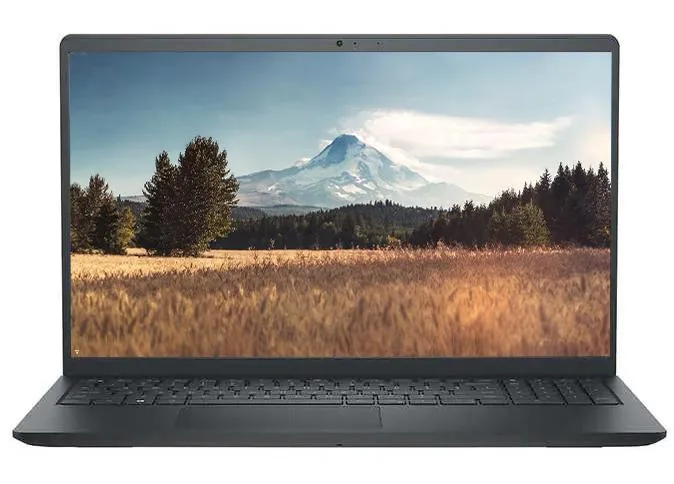 Black 15.6 inch touchscreen laptop with matte finish