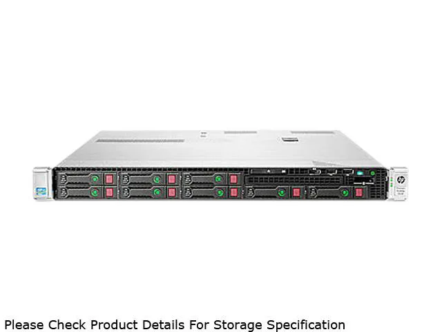 Silver 1U rack server with front drive bays and dual power supplies