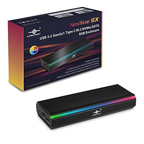 Vantec Vantec NST-211C3-RGB M.2 NVMe/SATA drive enclosure — صورة المنتج