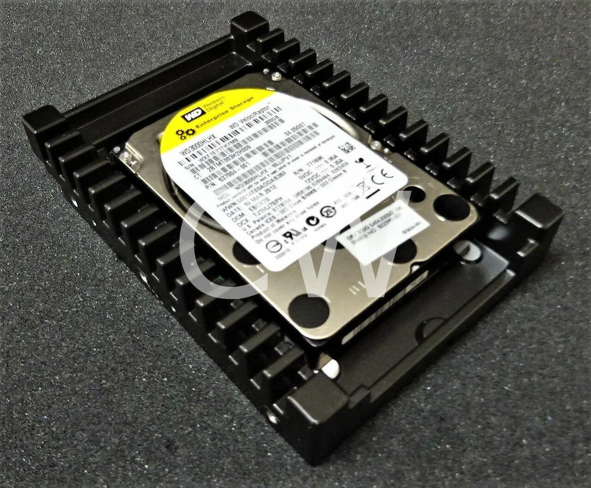Silver 3.5 inch SATA hard drive with black ICEPACK caddy