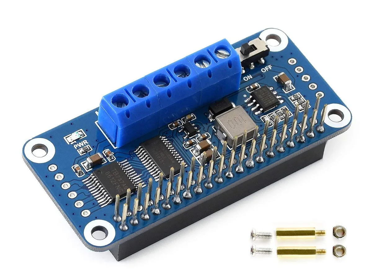 LORDWORLD LORDWORLD Motor Driver HAT PCA9685 TB6612FNG 12-bit PWM 32 Stackable I2C Development Board — 제품 사진