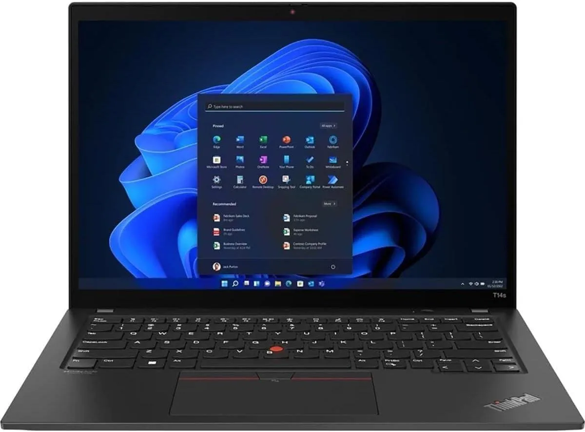 Lenovo Lenovo ThinkPad T14s 14" i7-10610U 16GB 512GB Windows 11 Pro laptop — termékfotó