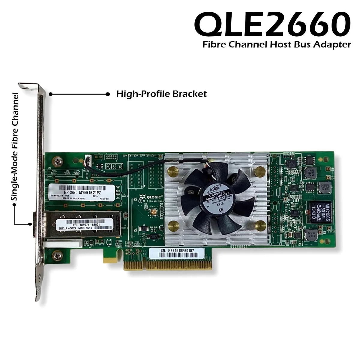 HP HP QLogic QLE2660 16Gb Single Port PCIe Fibre Channel HBA — صورة المنتج