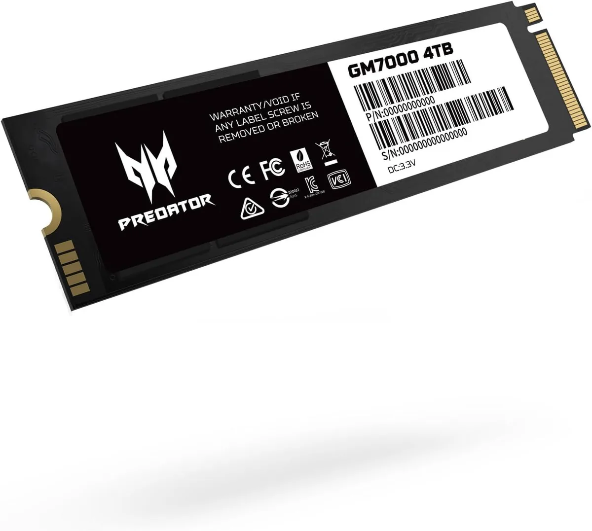 Acer America Acer America Predator GM7000 4TB M.2 PCI-Express 4.0 x4 internal SSD — صورة المنتج