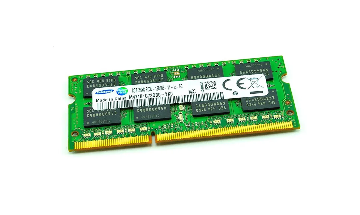 SAMSUNG SAMSUNG 8GB DDR3L 1600 PC3L 12800 CL11 204-Pin SO-DIMM 1.35V M471B1G73DB0-YK0 — productfoto
