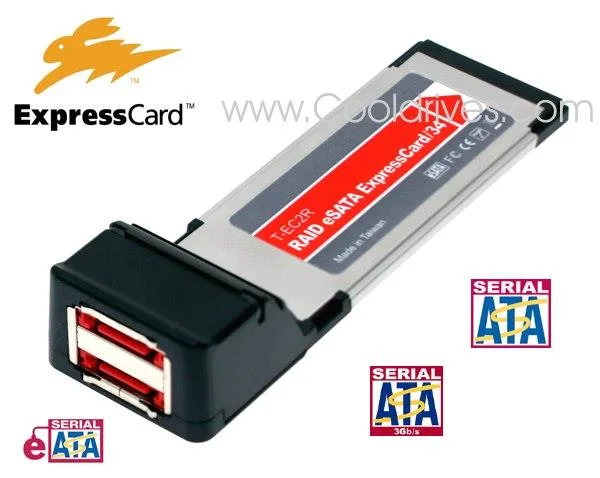 CoolGear CoolGear T-EC2R 34mm ExpressCard Dual eSATA 300MB/s RAID — 商品写真