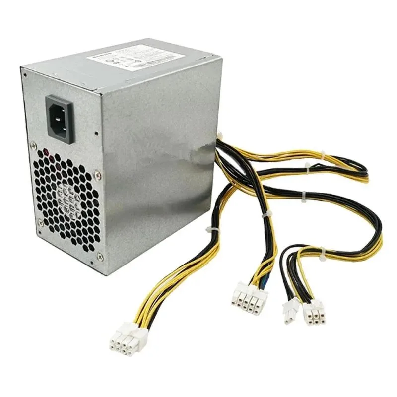 KHACHIMO 500W ATX power supply unit, matte black finish with cooling fan and cable bundle