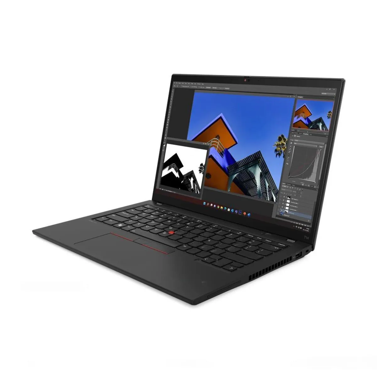 Black Lenovo ThinkPad T14 Gen 4 AMD 14 inch touchscreen laptop closed