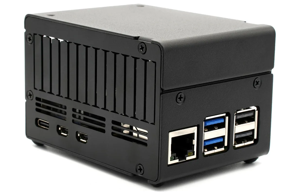 KKSB Raspberry Pi 5 Case Black with NVMe HAT Space — product photo