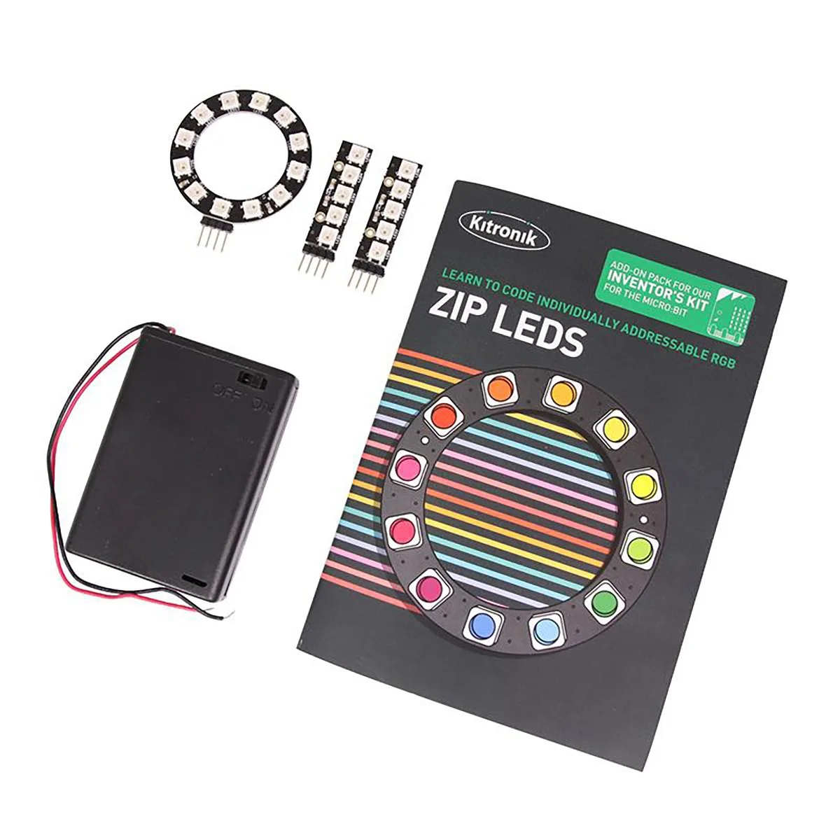 Kitronik Ltd Kitronik ZIP LEDs Add-On Pack for micro:bit Inventors Kit 2812B engineering development tool — תמונת המוצר