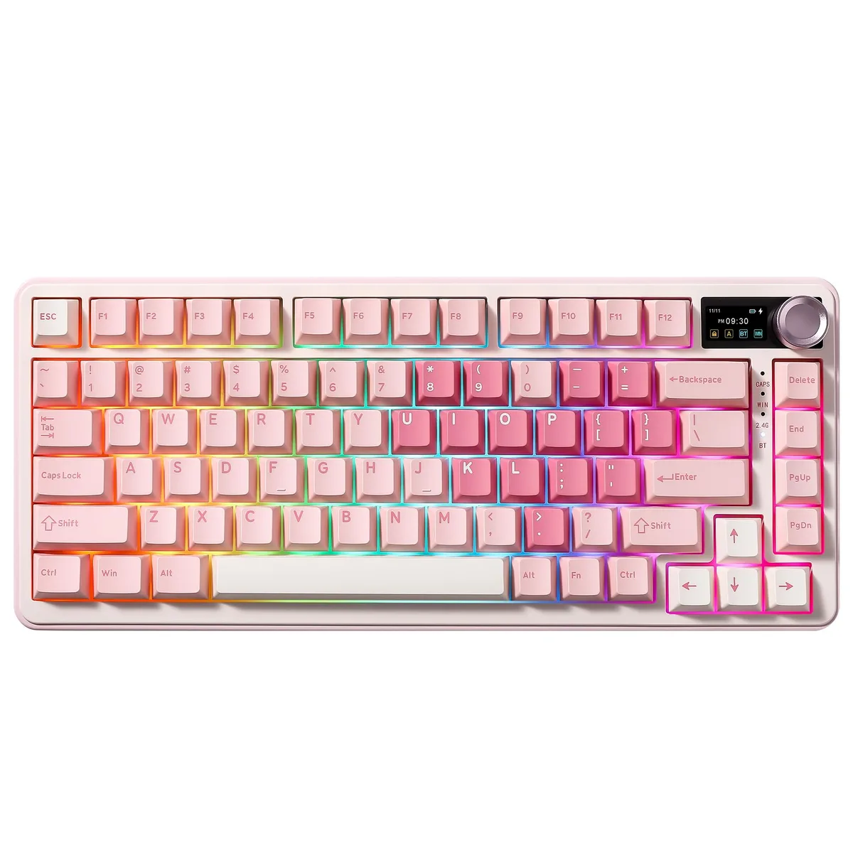 YUNZII YUNZII B75 PRO MAX 75% Wireless Gaming Keyboard Pink Milk V2 Switch — photo du produit
