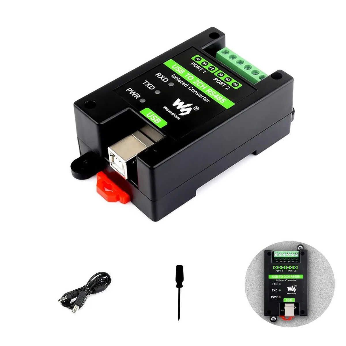 LORDWORLD LORDWORLD USB to 2CH RS485 Isolated Converter FT2232HL Development Board — produktfoto