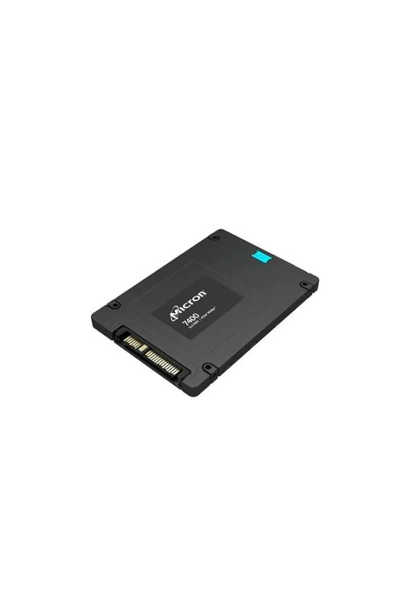 Rectangular 2.5 inch SSD with silver metal casing and green circuit board visible