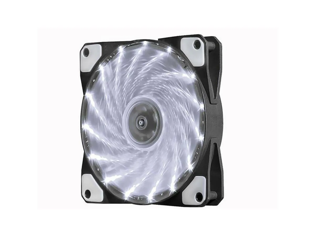sakose sakose 12025-LED 120mm case fan 15 white LEDs 1100 RPM 16 dBA — fotografie produktu