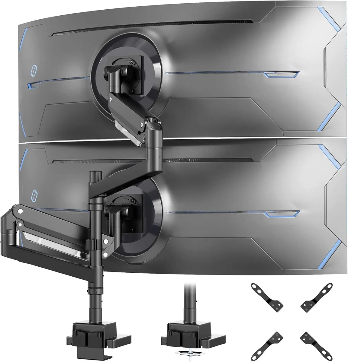 BFKK BFKK 24-57" Dual Vertical Monitor Arm 59.4 lbs Black — φωτογραφία προϊόντος