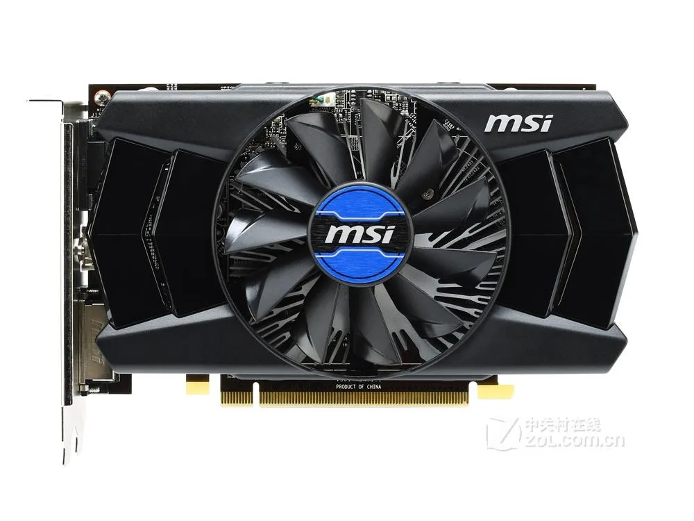 MSI Radeon R7 240 graphics card with dual-slot cooler and metal bracket