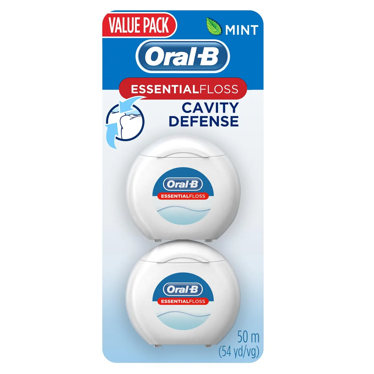 Oral-B PG-1029B Essential Floss Waxed Mint 2 Pack 50m — product photo