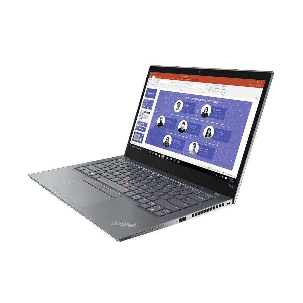 Black Lenovo ThinkPad T14s Gen 2 laptop, 14 inch matte screen, slim profile