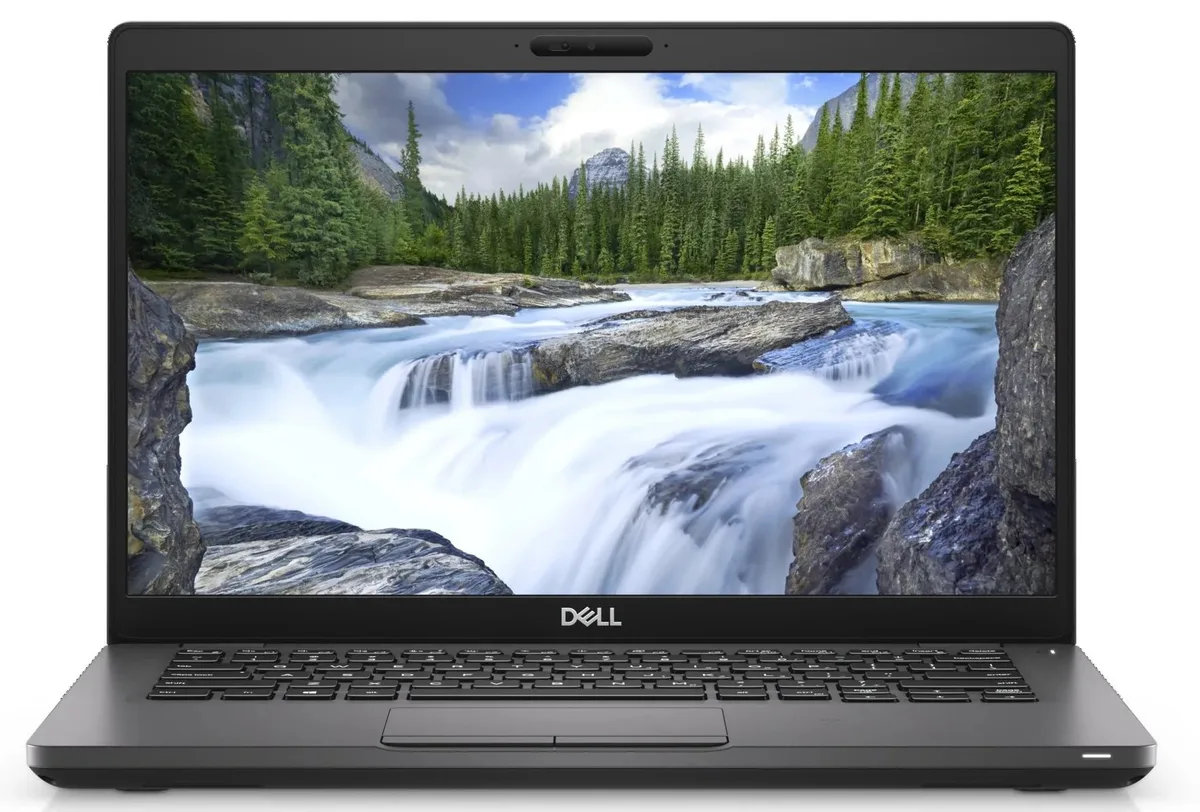 Silver Dell Latitude 5400 clamshell laptop closed, 14 inch non-touch display, Grade A cosmetic condition