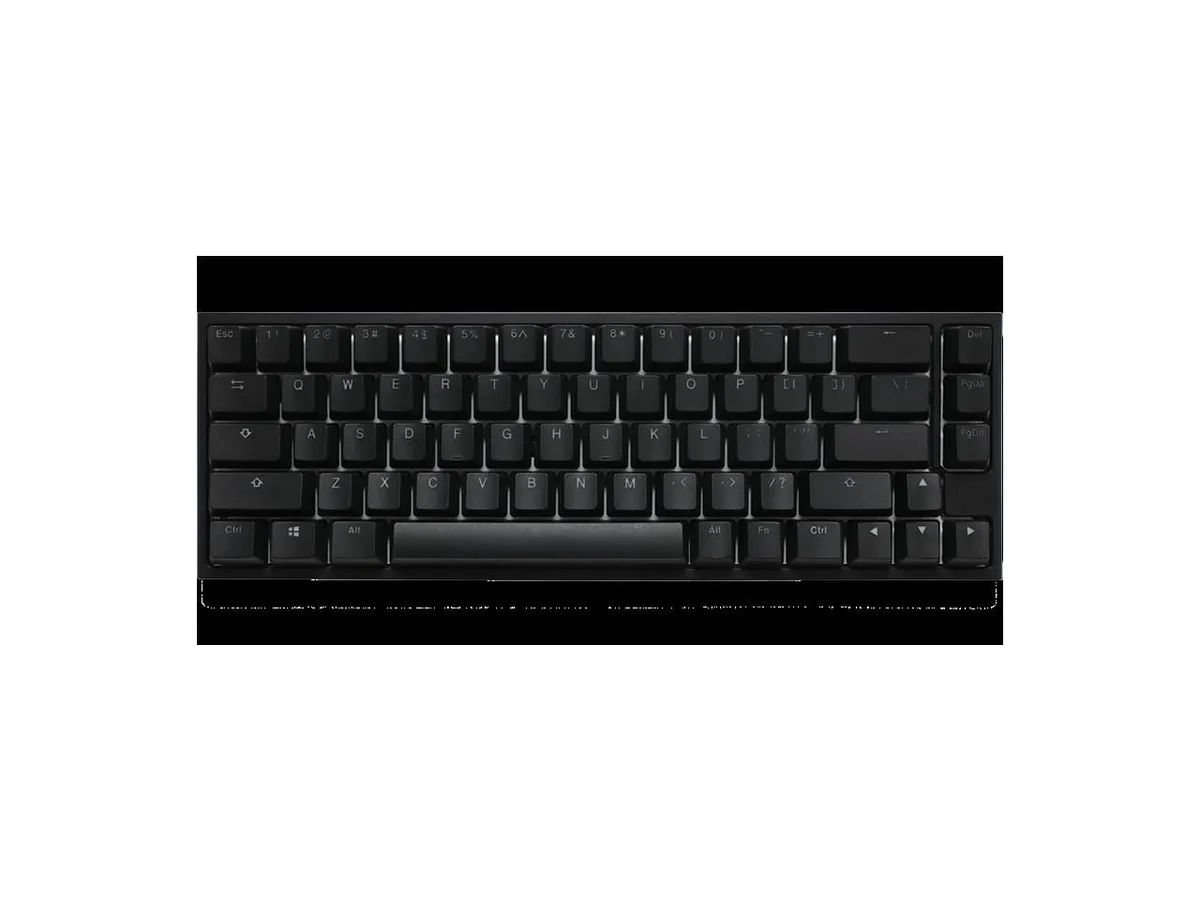 Compact 65% mechanical keyboard in black with detachable USB-C cable and RGB backlighting
