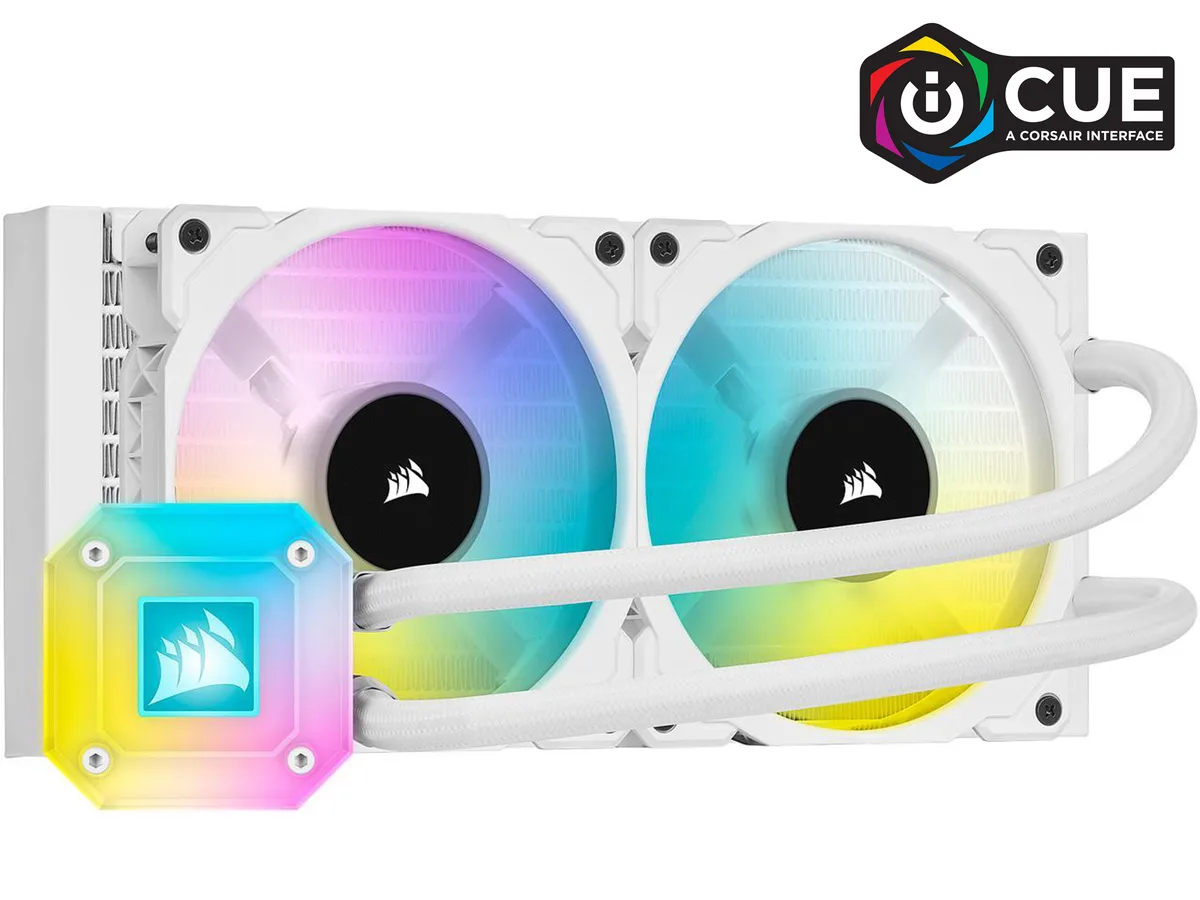 Corsair Corsair iCUE H100i ELITE CAPELLIX WHITE 240mm liquid cooler CW-9060050-WW — product photo