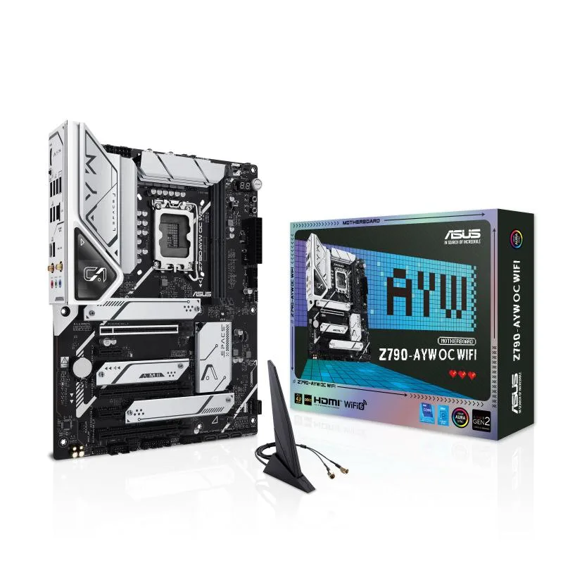 ASUS ASUS Z790-AYW OC WIFI Intel motherboard PCIe 4.0 three PCIe 4.0 M.2 slots DDR5 Realtek 2.5Gb Ethernet WiFi 6 — product photo