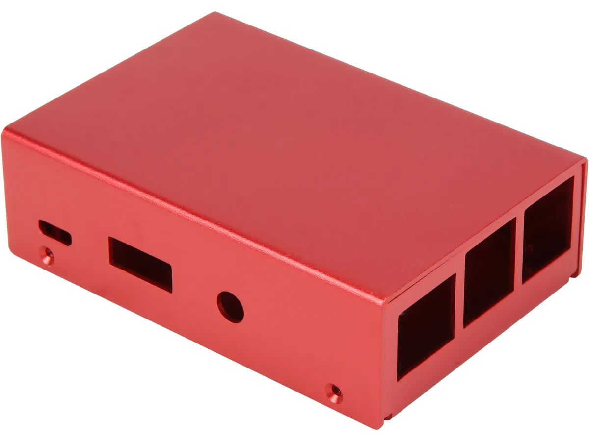 Micro Connectors Micro Connectors RAS-03RDPWR-PI Aluminum Case for Pi 3 B/B+ with 5V/2.5A PSU — produktbild