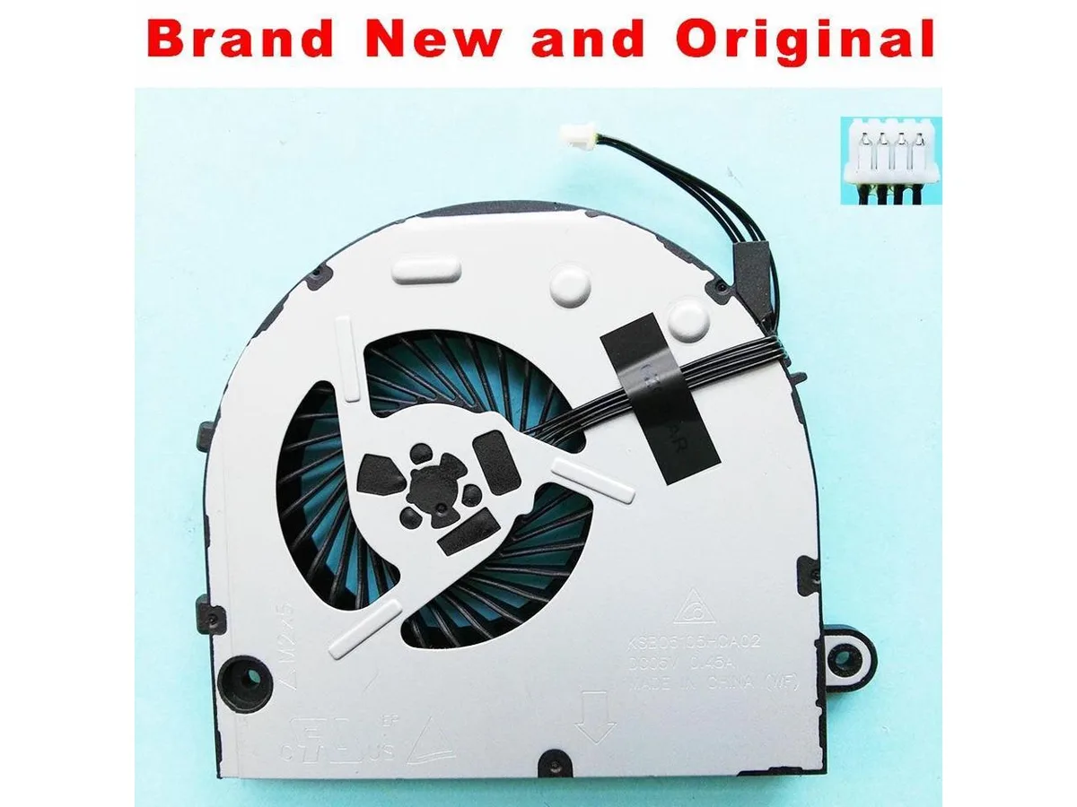 Small black plastic CPU cooling fan with wire grille and cable