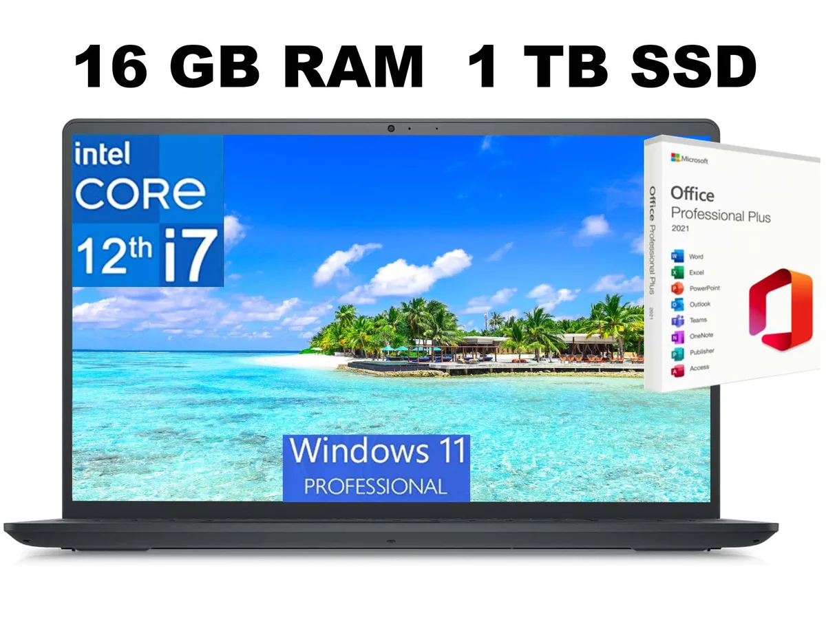 DELL DELL Inspiron 3520 15 laptop Core i7-1255U 16GB 1TB SSD 15.6" FHD — photo du produit