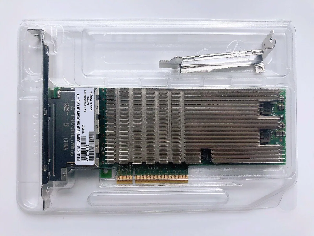 Intel Intel X710-T4 10GbE RJ-45 Quad Port Network Card Both Brackets — תמונת המוצר