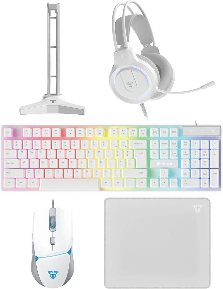 BFKK BFKK 5-in-1 Gaming Keyboard Combo White — Produktfoto