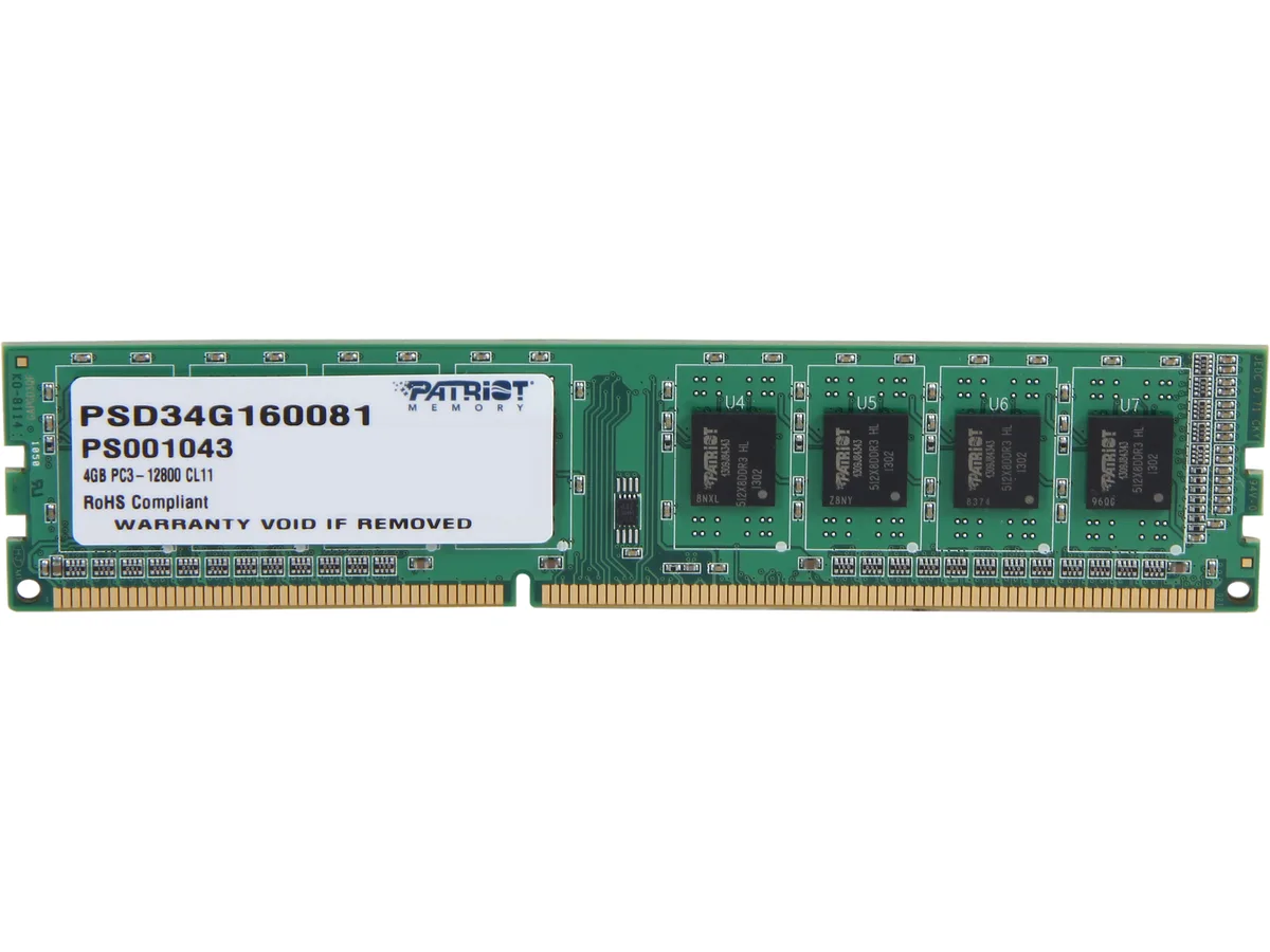 Patriot Memory Patriot Memory PSD34G160081 4GB DDR3 1600 CL11 desktop RAM — photo du produit