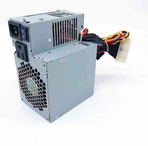 A new ATX power supply unit in a standard metal enclosure