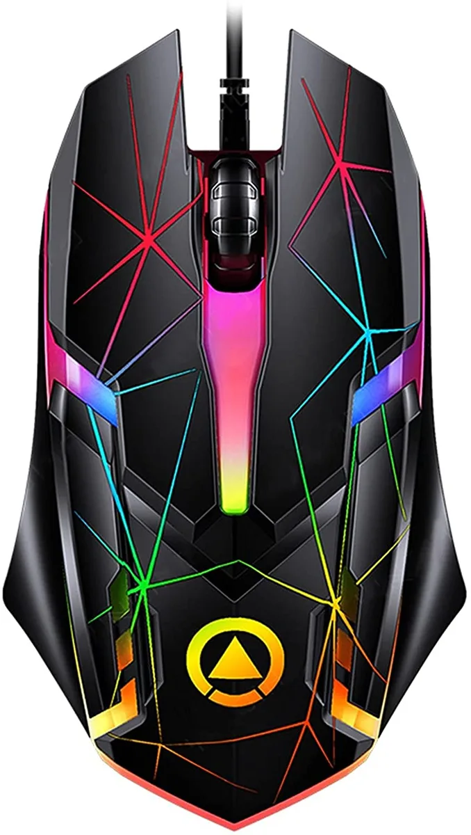 IHDAPP IHDAPP G6 Wired Optical Gaming Mouse 1200 DPI Black Star Luminous — tuotekuva