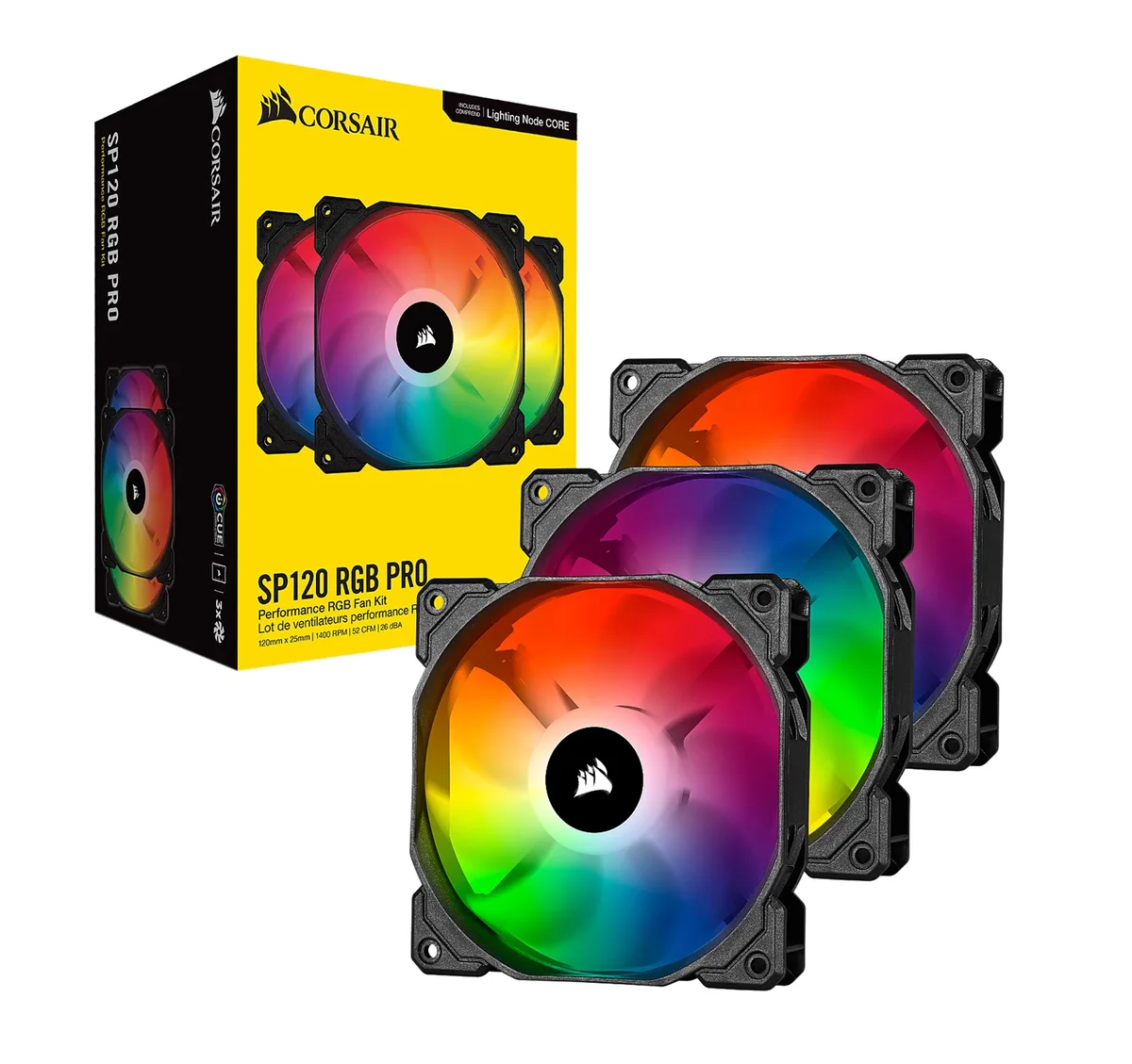 Corsair Corsair iCUE SP120 RGB PRO 120mm Triple Fan Kit CO-9050094-WW — ürün fotoğrafı