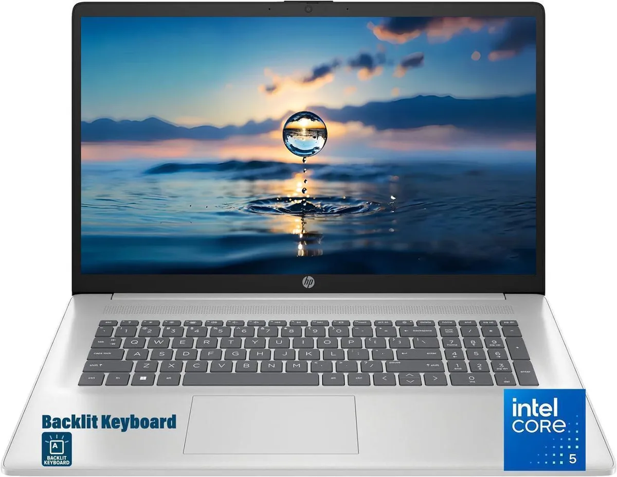 HP HP 17.3" IPS FHD Business Laptop Intel Core 5 120U 16GB RAM 2TB SSD Silver — product photo